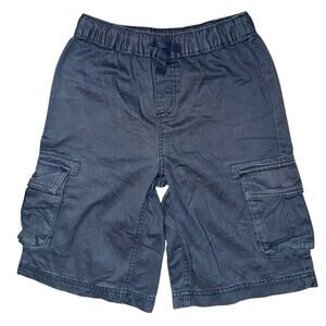 Hanna Andersson Blue Cargo Shorts Boys 8 Pull On Outdoor Hiking Camping Cotton
